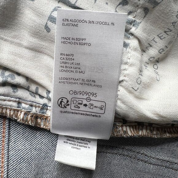 We The Free People Low Maintenance Crop Boot Denim Jean Blue Mid Rise Boho New - Picture 14 of 14